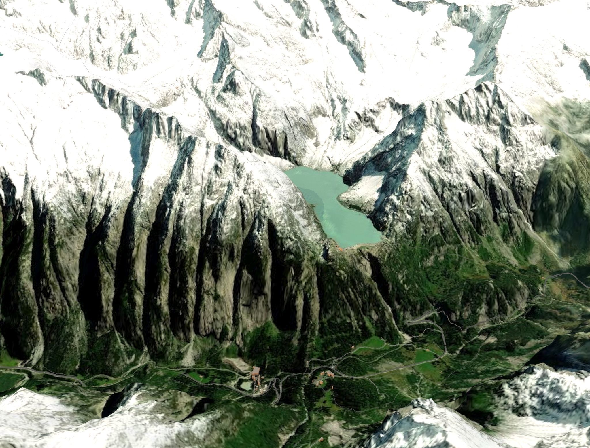 Mountain landscape Liechtenstein 3D model_3