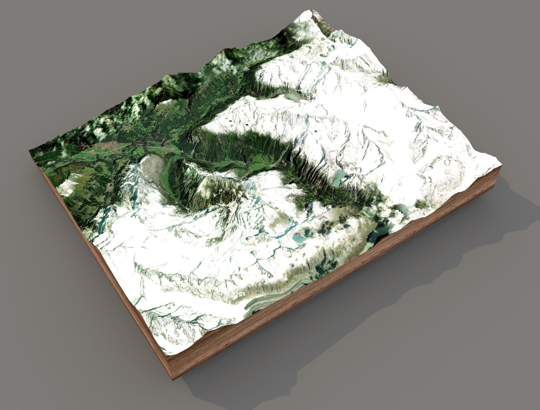 Mountain landscape Liechtenstein 3D model_5
