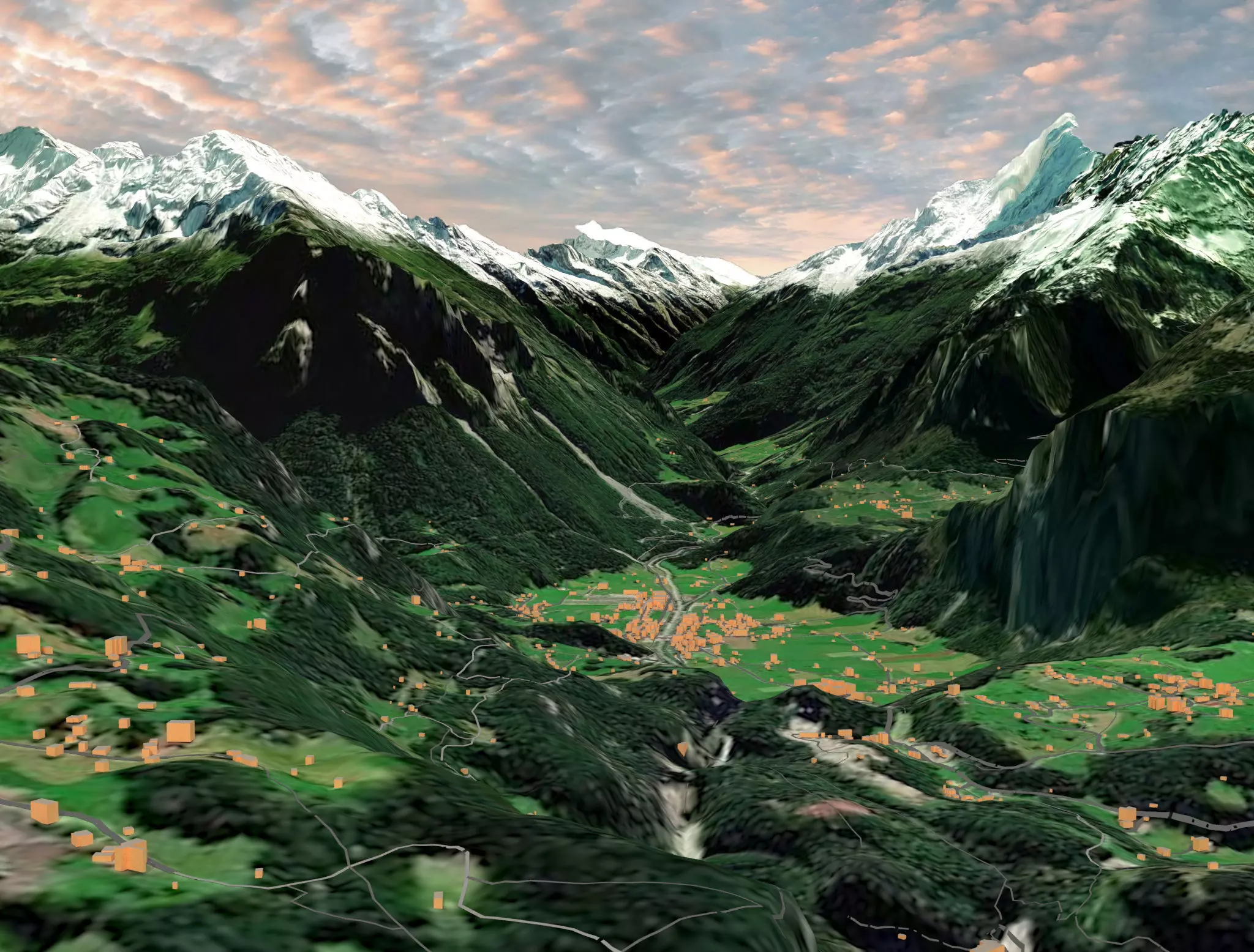 Mountain landscape Liechtenstein 3D model_0