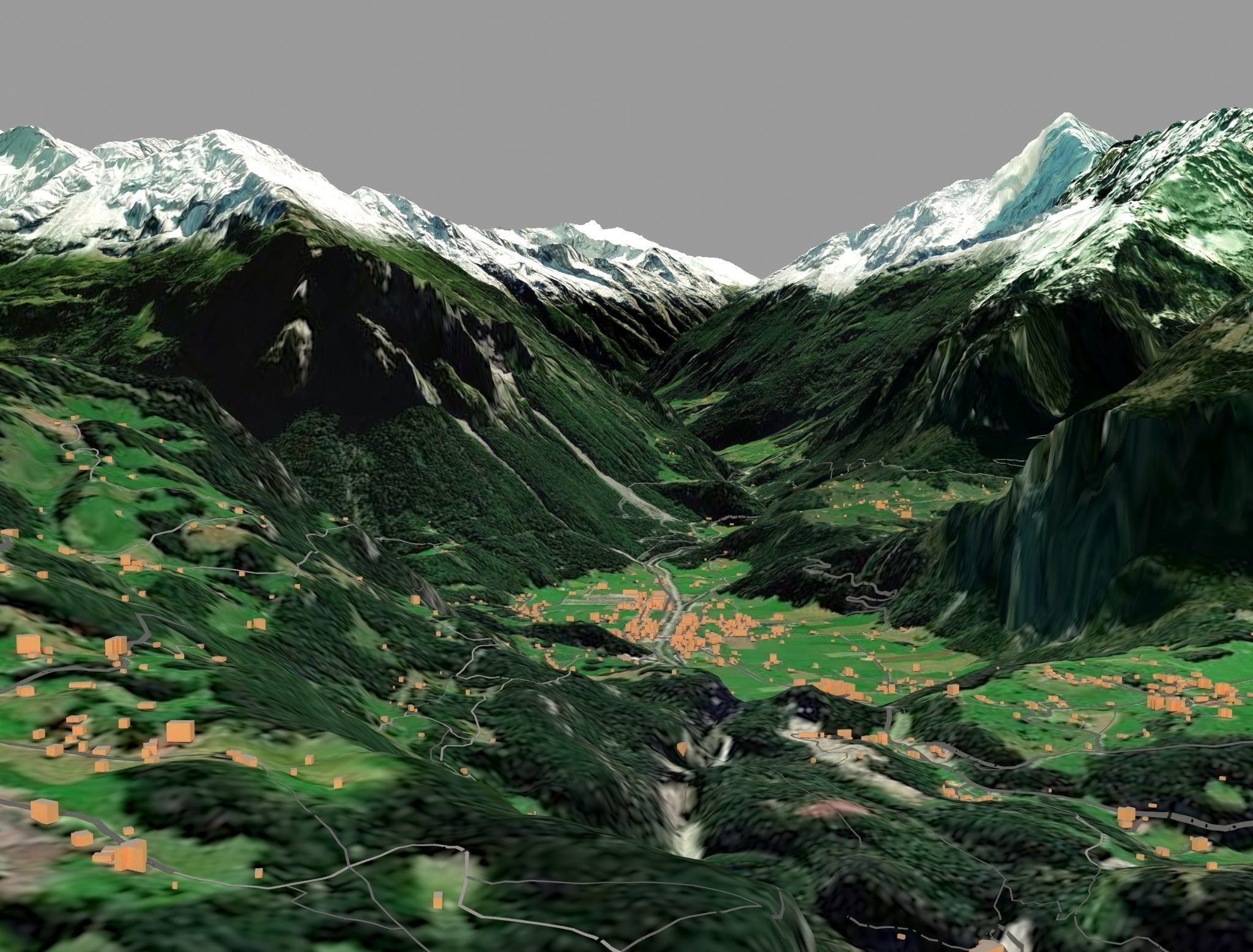 Mountain landscape Liechtenstein 3D model_7