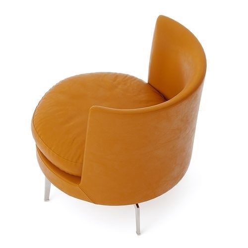 Flexform Feel Good bucket Swivel Chair 3D model 6