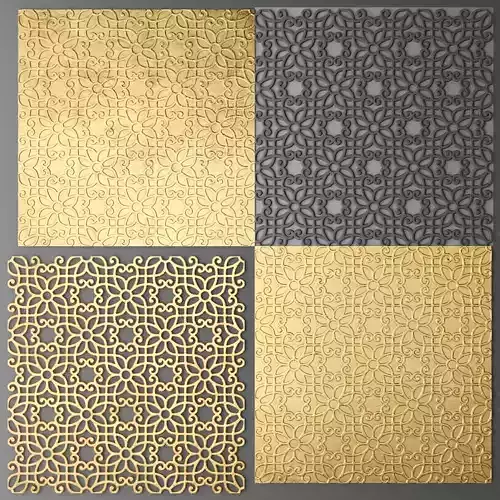 Lattice Arab panel 3D 9 3D model