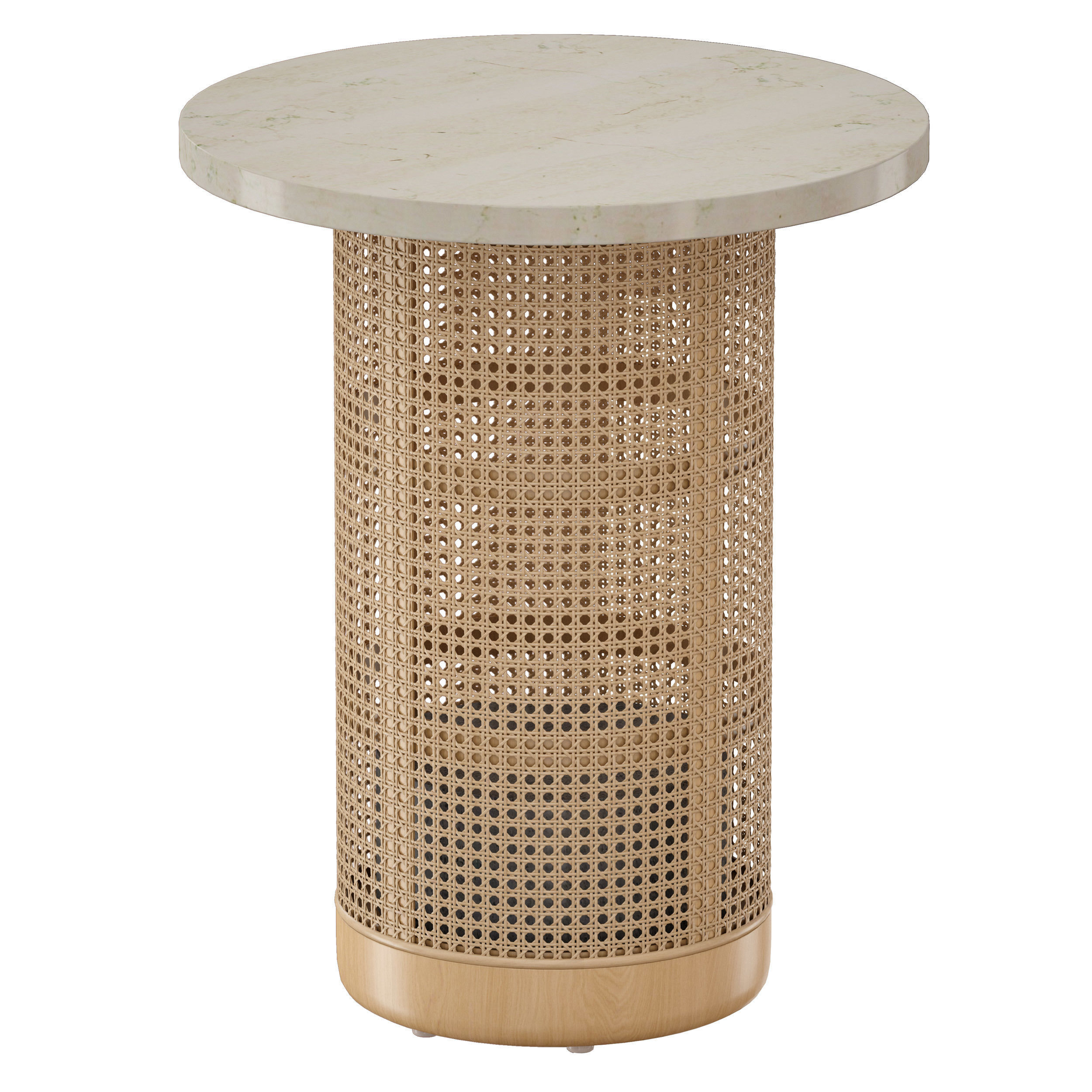 Travertine Cane End Table Crate and Barrel 3D model CGTrader