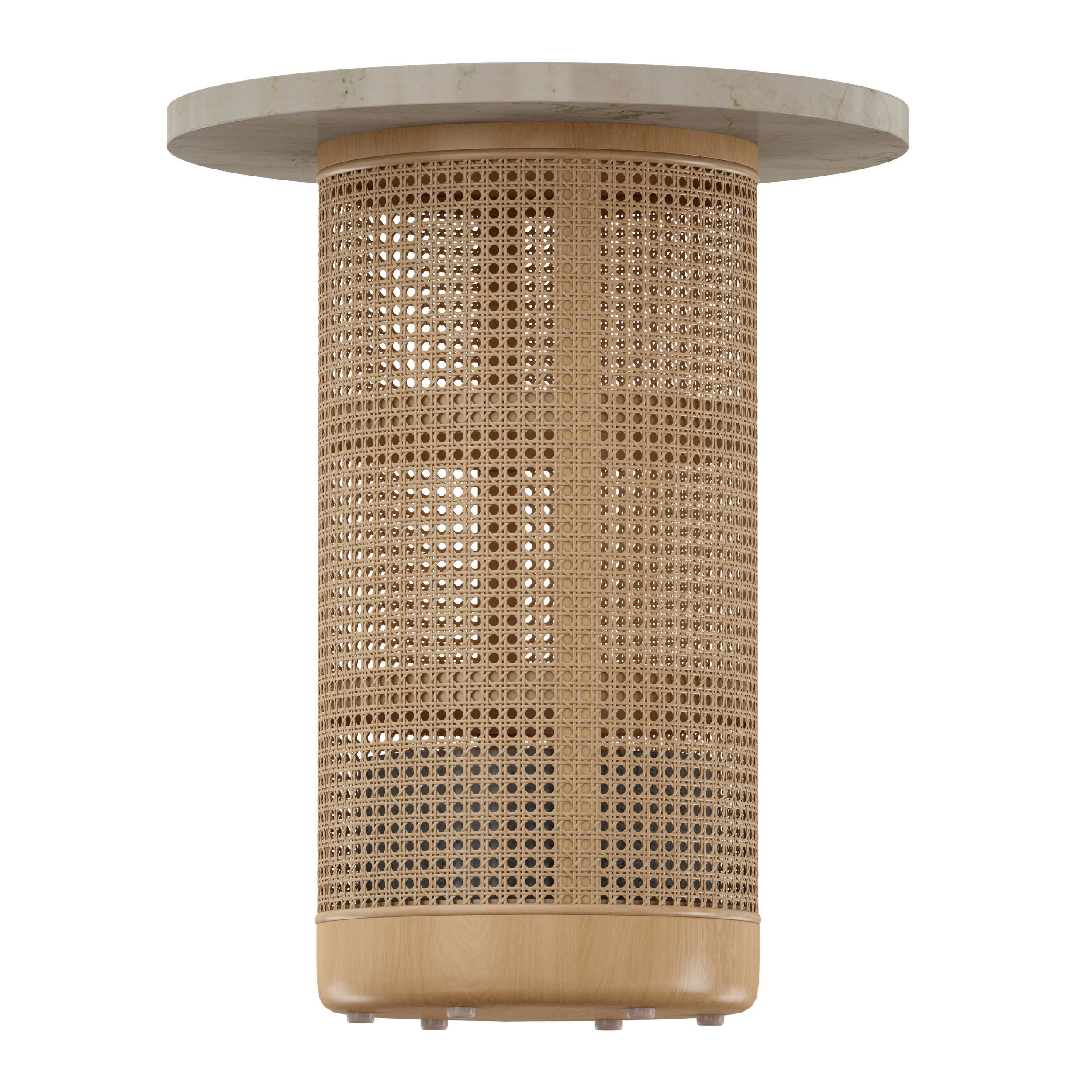 Travertine Cane End Table Crate and Barrel 3D model CGTrader