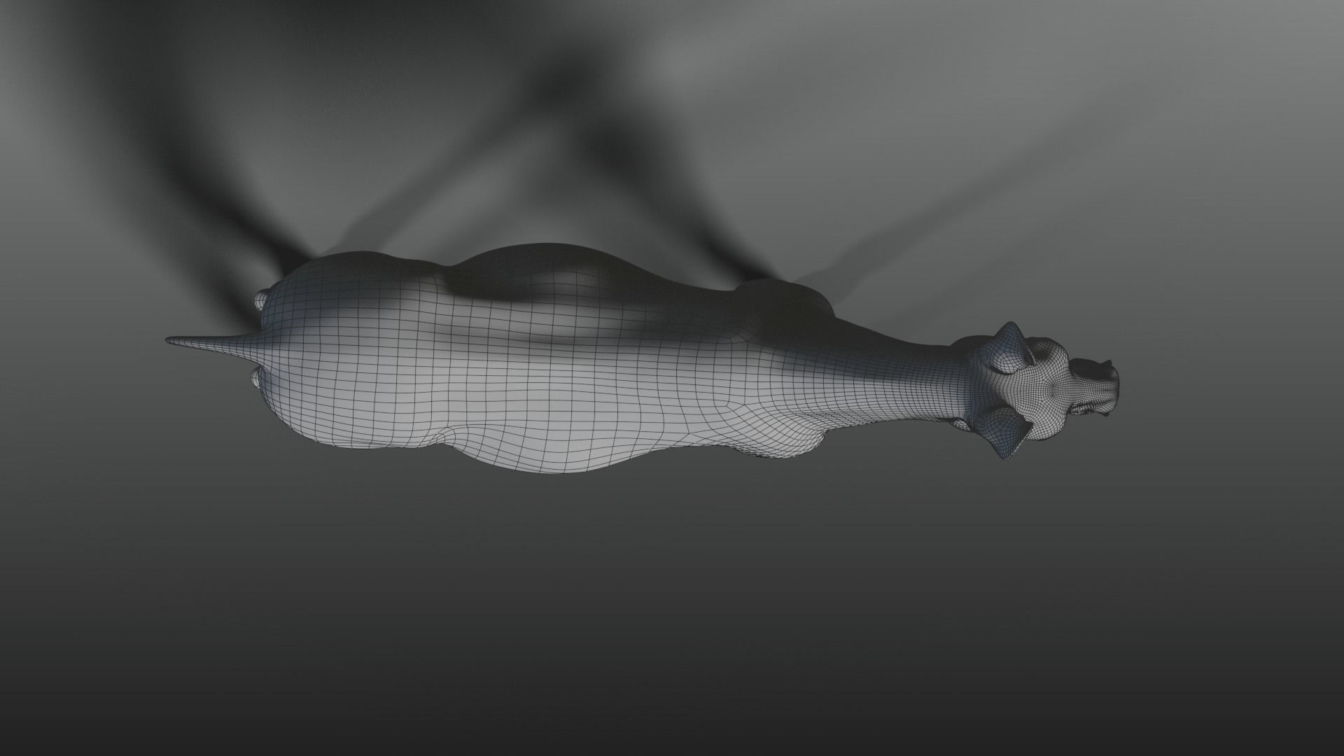 Grey Donkey Animated 3D model_25
