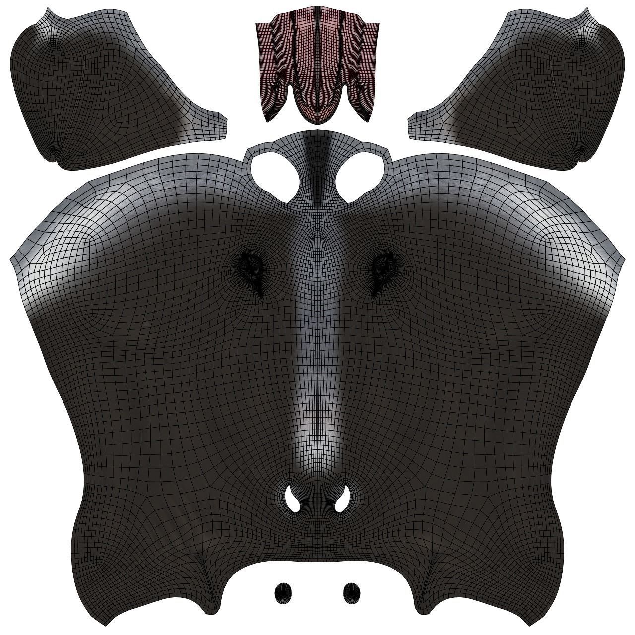 Grey Donkey Animated 3D model_18