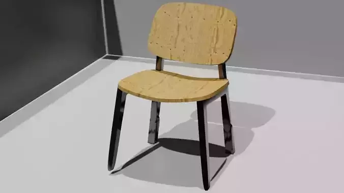 FREE 3D HIGH POLY CHAIR MODEL TEXTURES ADDED