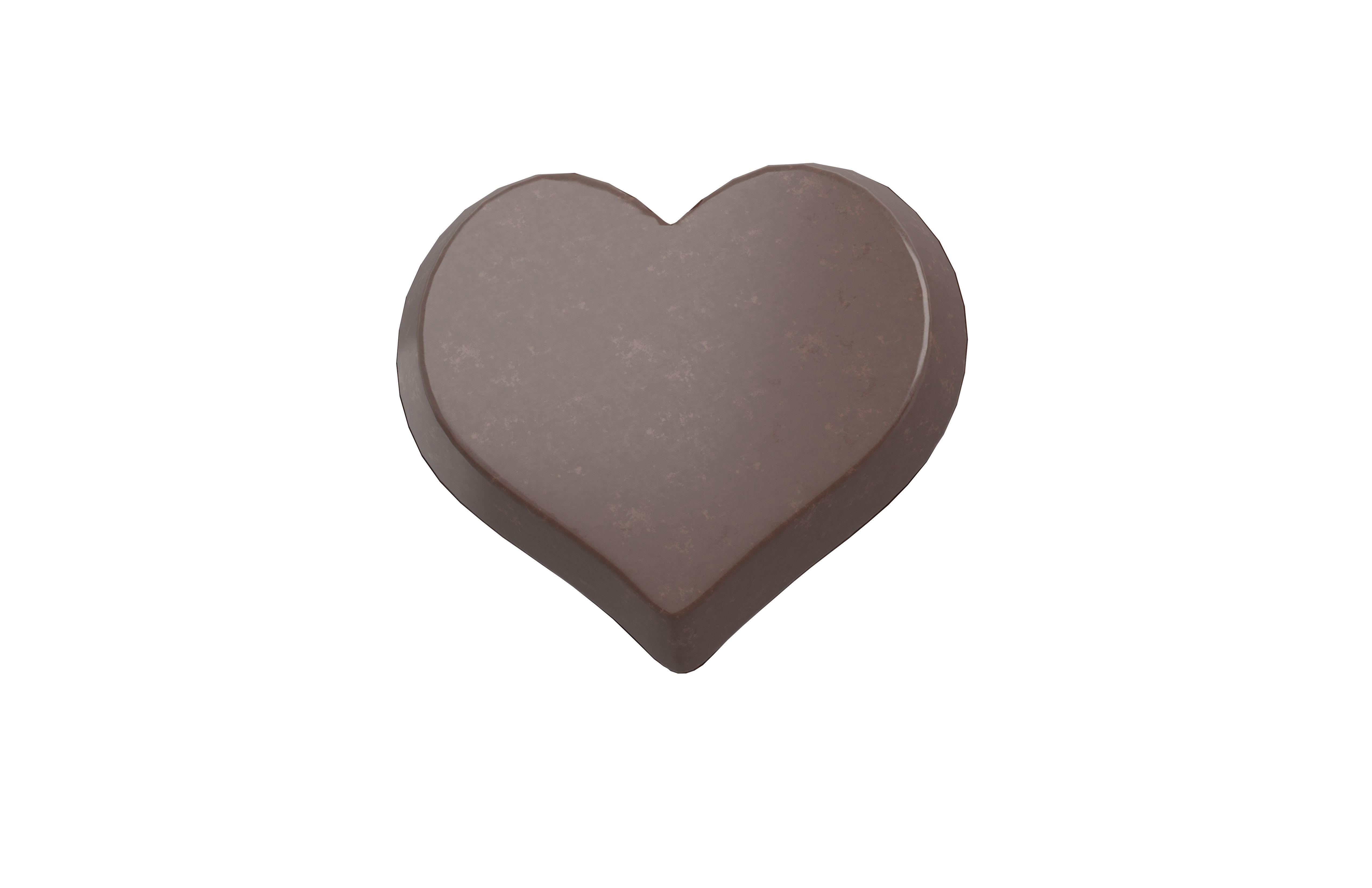 Heart Chocolate v1 001 Low-poly 3D model_3