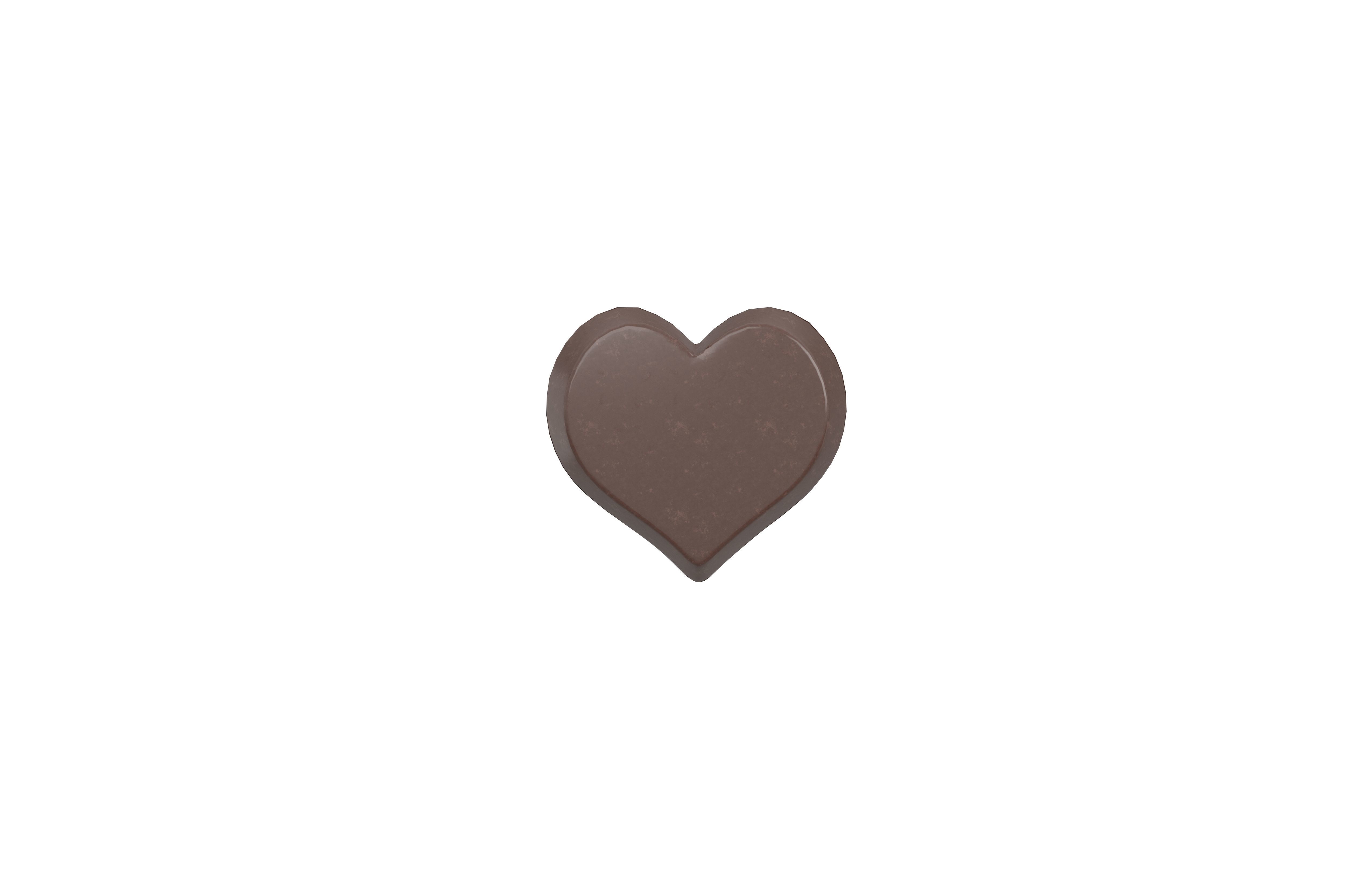 Heart Chocolate v1 001 Low-poly 3D model_2