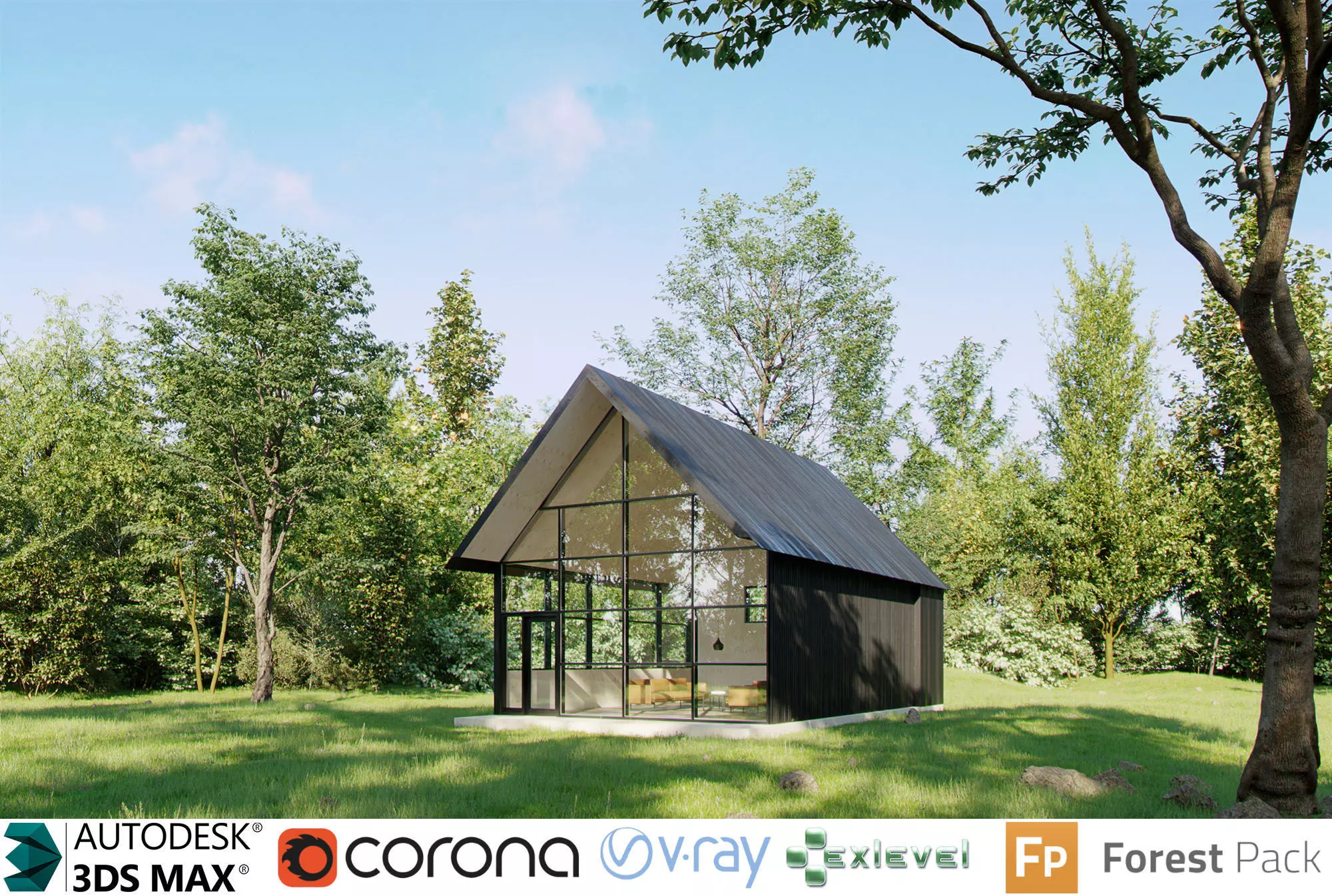 Small Tree Collection - Include GrowFX and Mesh file 3D model_1