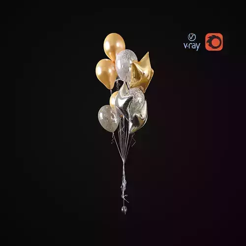 Helium balloons  3D model