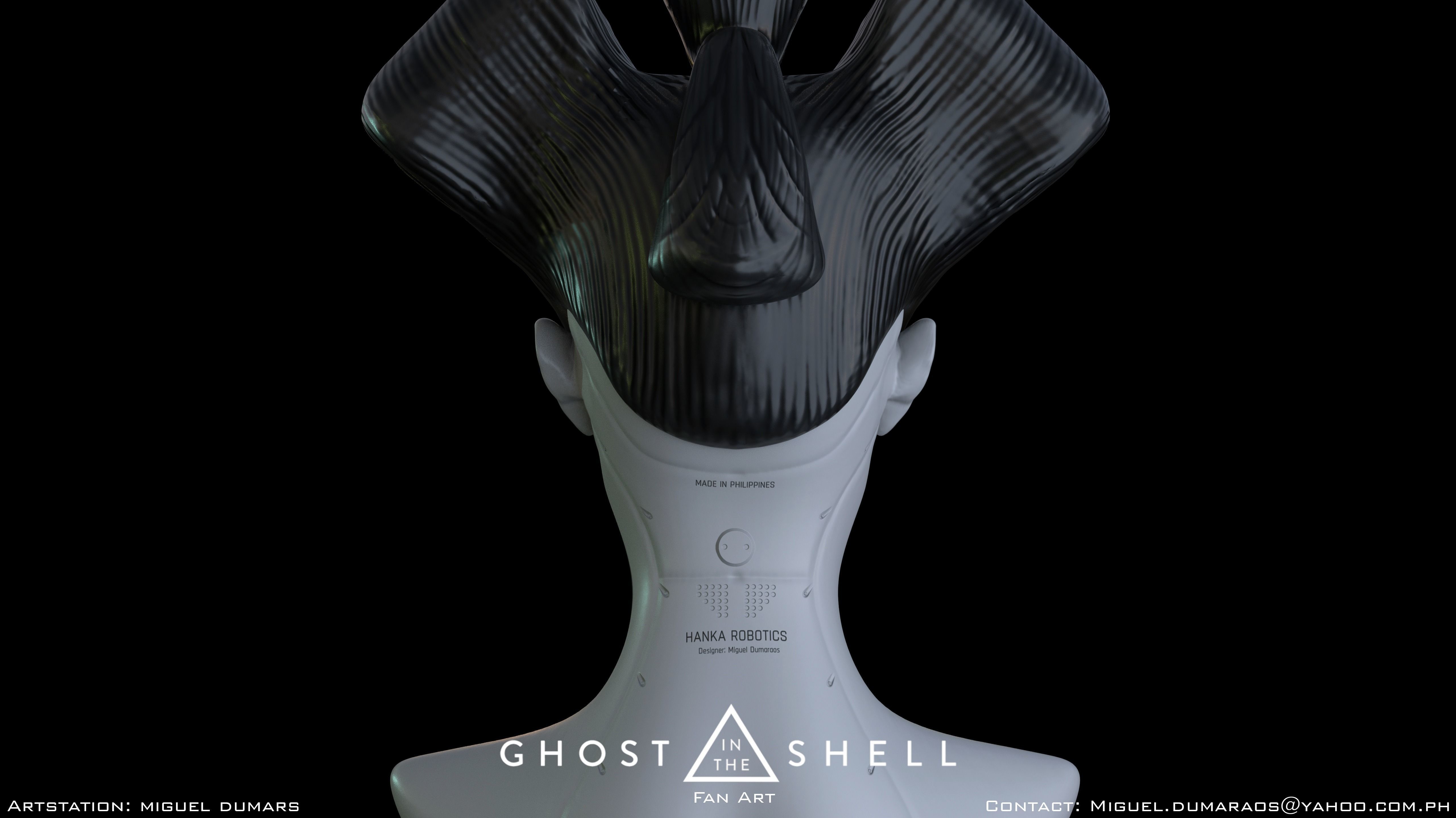 Geisha Bust 3D model_2