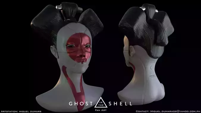 Geisha Bust 3D model Geisha Bust 3D model