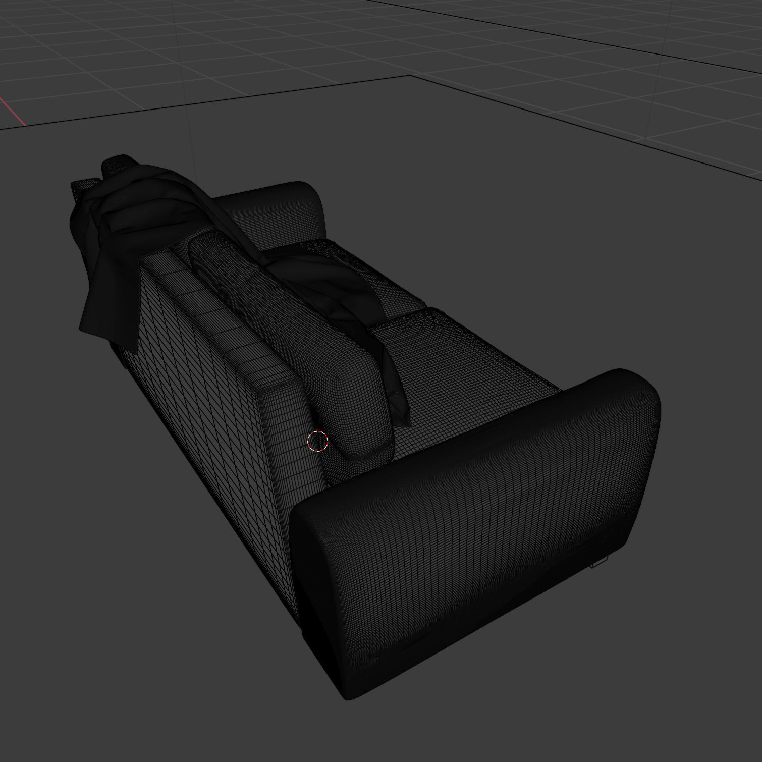 Turquoise Sofa 3D model_8