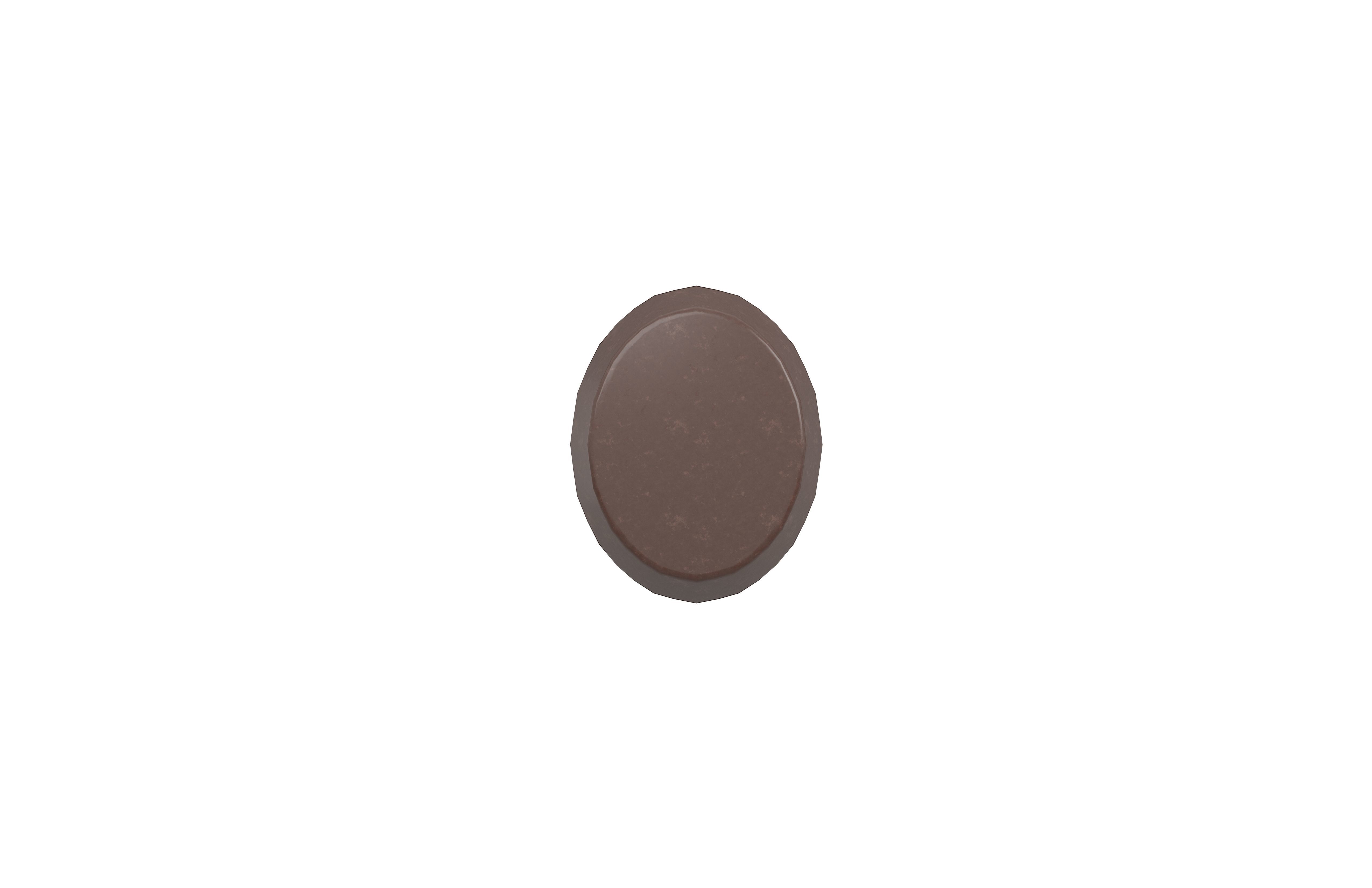 Oval Chocolate v1 001 Low-poly 3D model_2