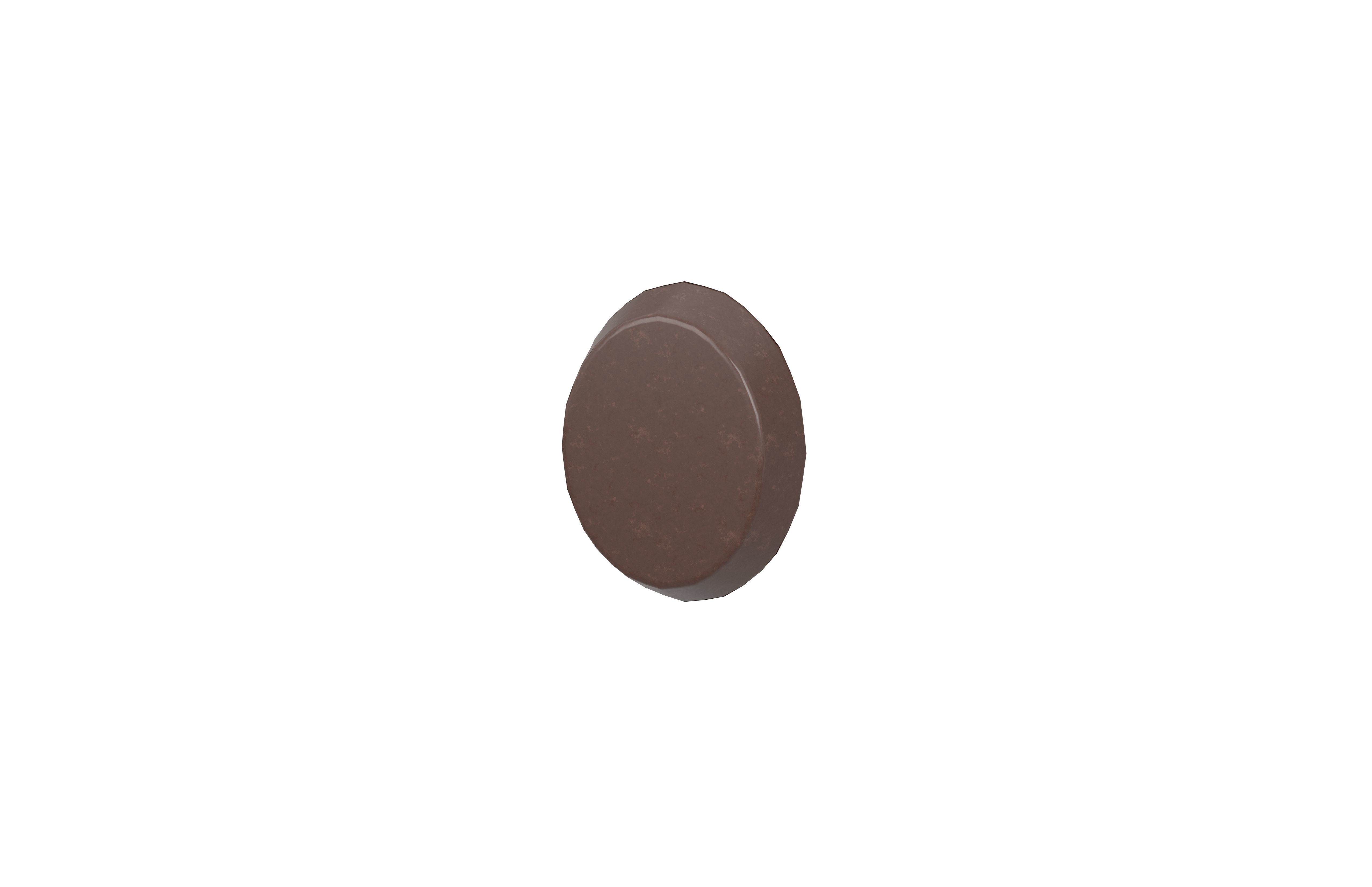 Oval Chocolate v1 001 Low-poly 3D model_3