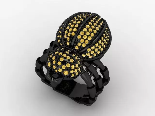 Black Mamba spider Ring 3D print model