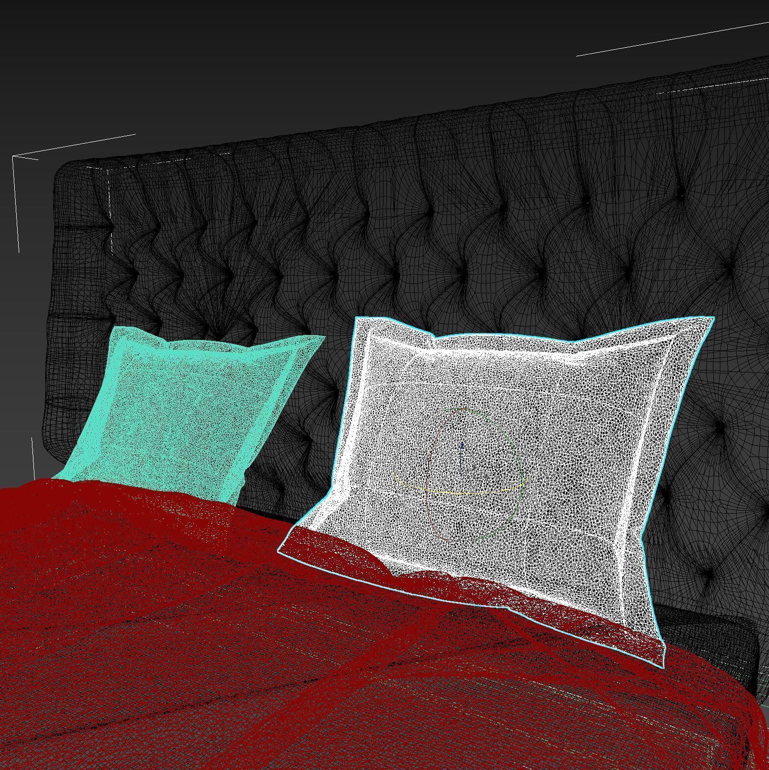 Bed set 3D model_7