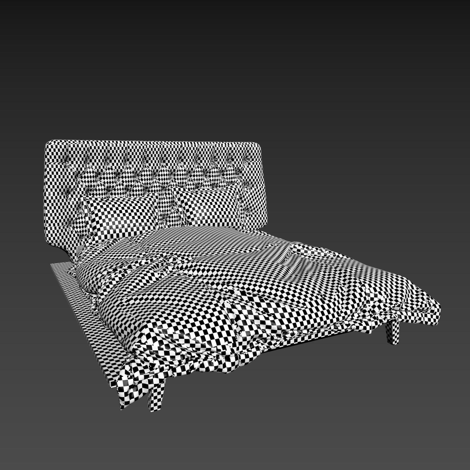Bed set 3D model_8