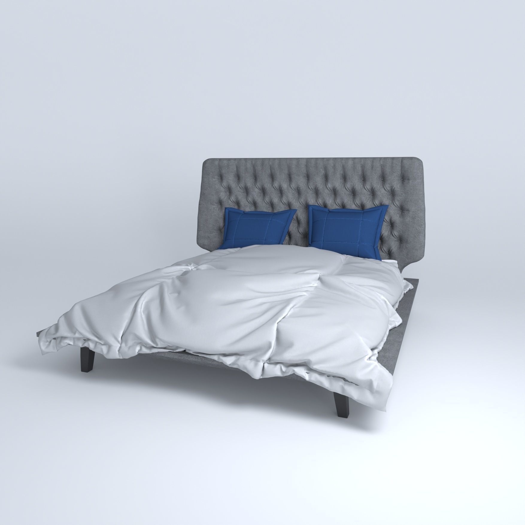 Bed set 3D model_2