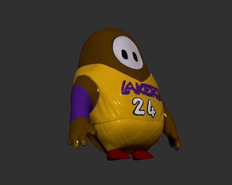 Fall guys Kobe Bryant  3D print model_2
