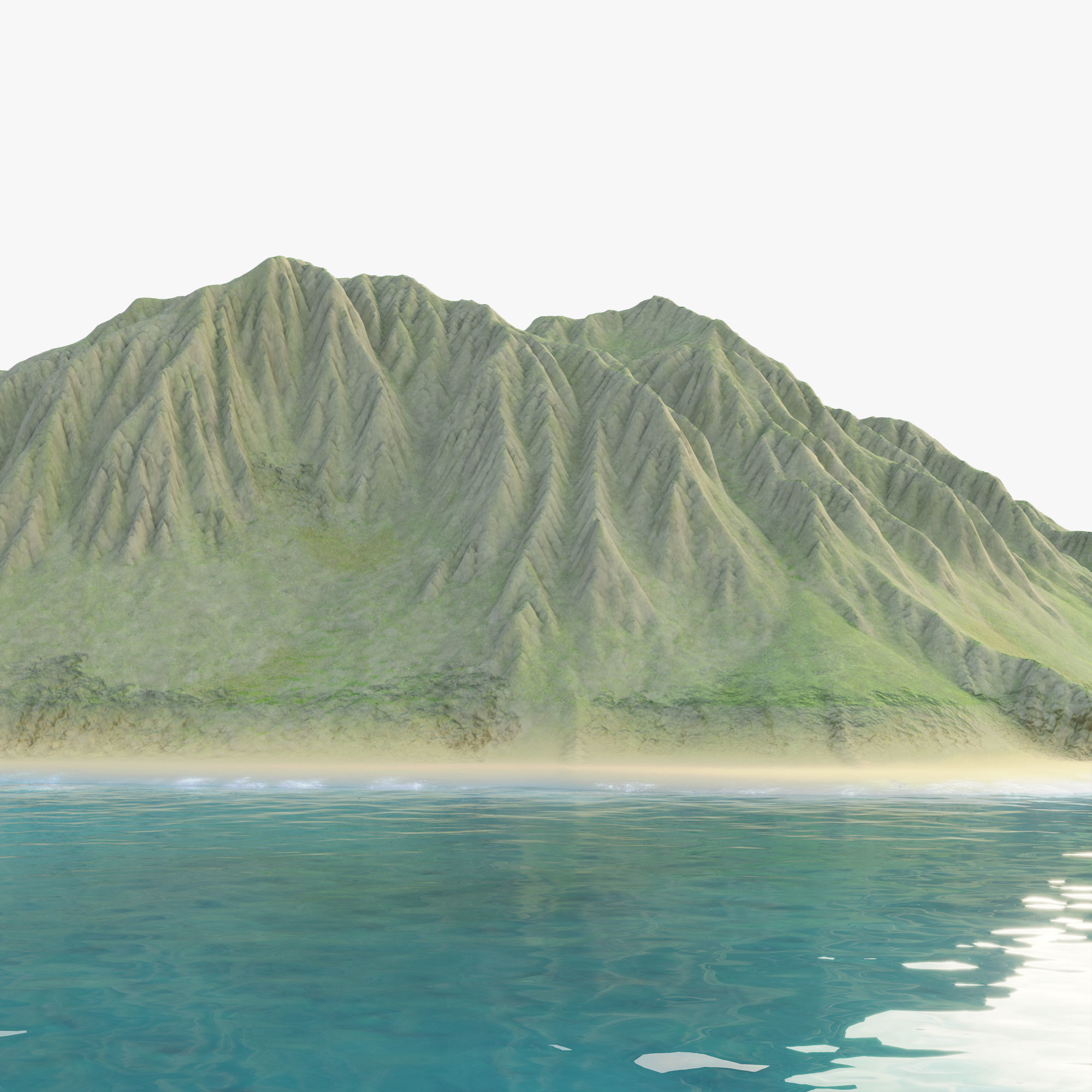 Terrain and Beach  3D model_3