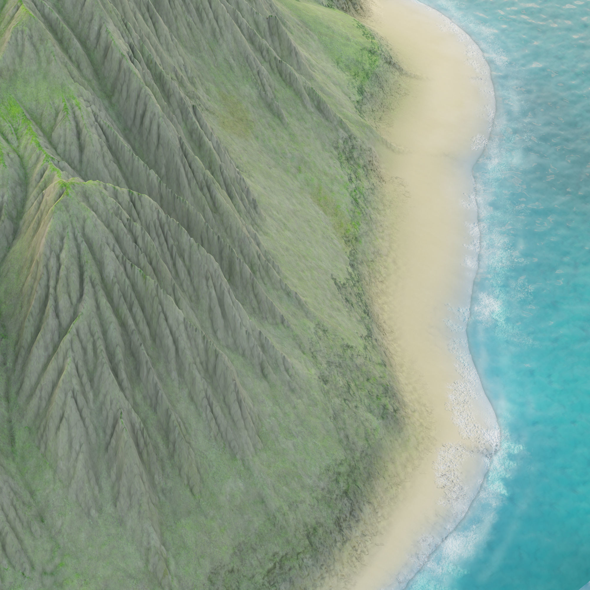 Terrain and Beach  3D model_5