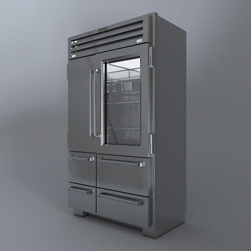 SUBZERO PRO 4850 Refrigerator- Freezer -With Interior 3D model 4