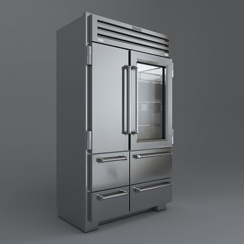 SUBZERO PRO 4850 Refrigerator- Freezer -With Interior 3D model 5