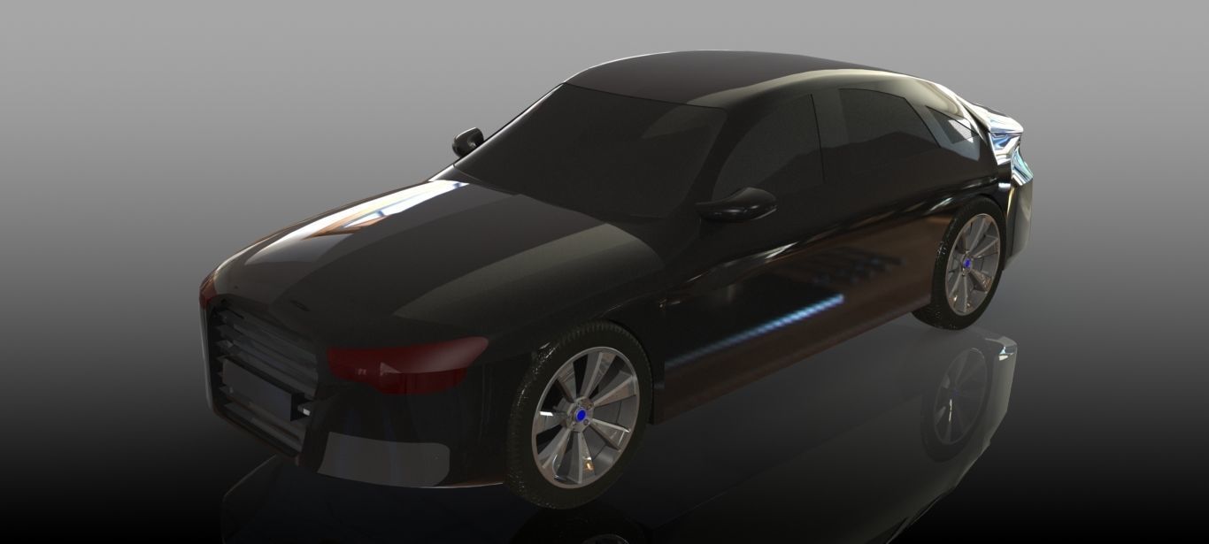 Audi A6 2014 Model 3D Printable 3D model_1