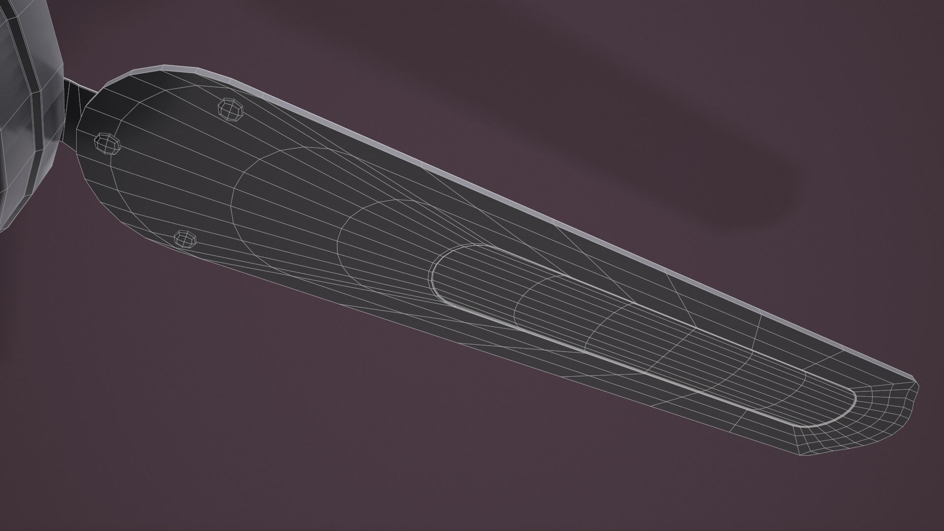 Ceiling Fan Light Low-poly 3D model_15