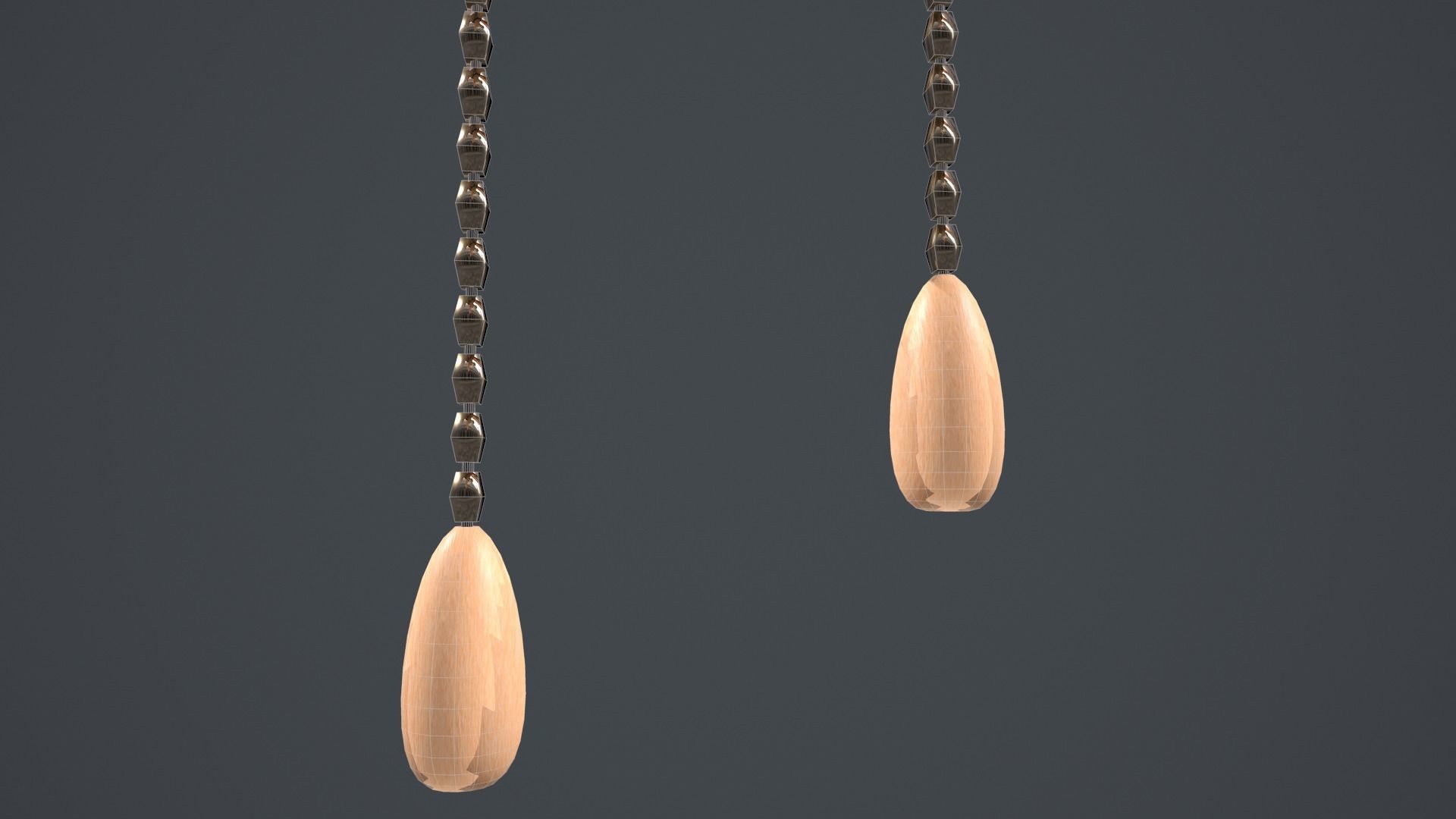 Ceiling Fan Light Low-poly 3D model_13