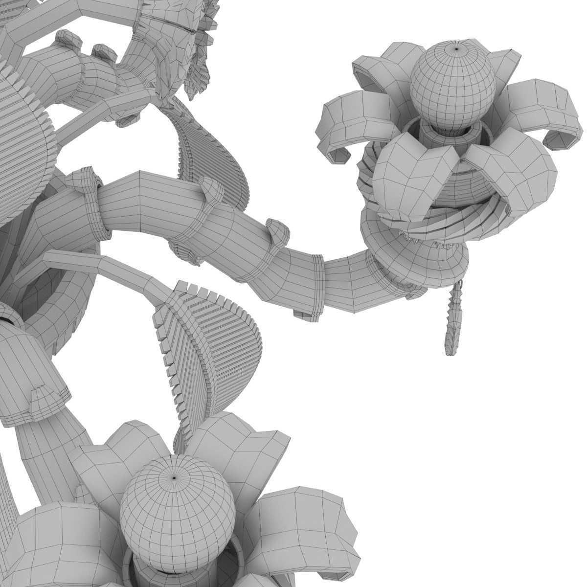 Murano Floor standing lights Roma Series 3D model_7