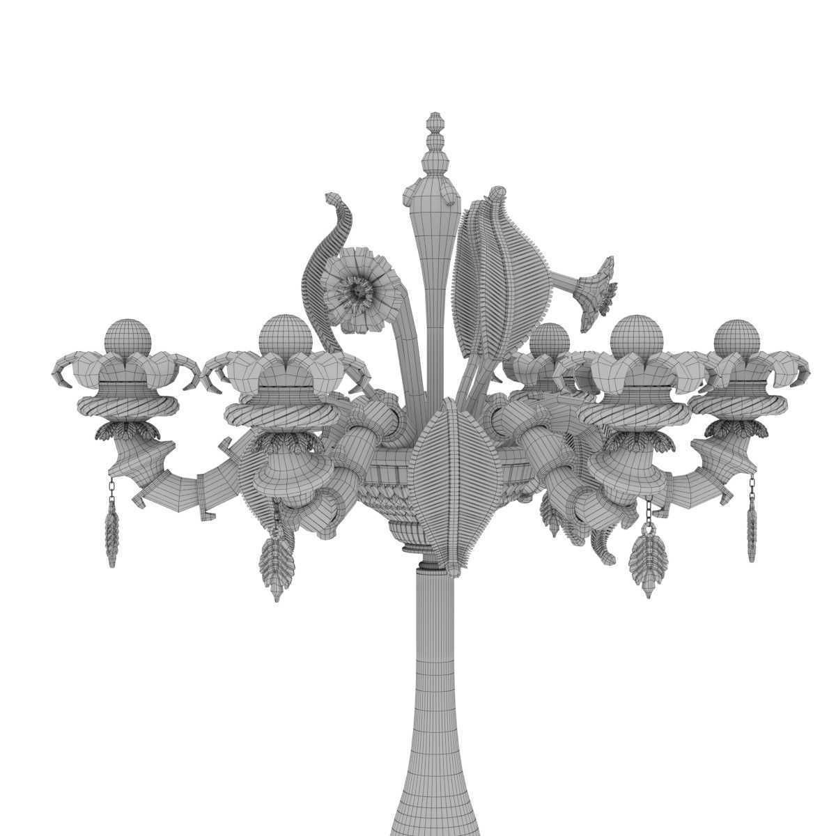 Murano Floor standing lights Roma Series 3D model_11