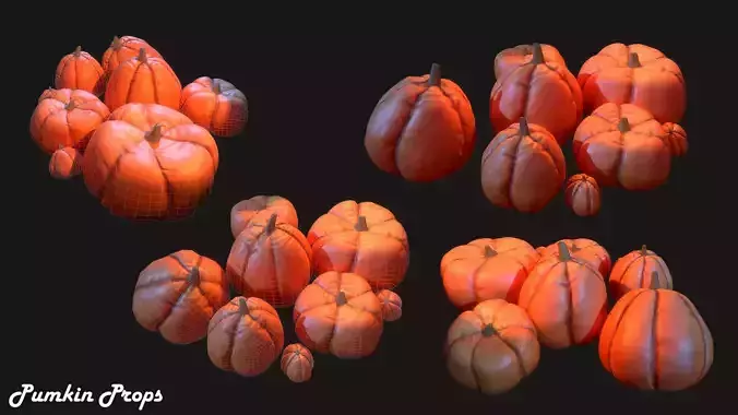 Stylized Pumkin Props