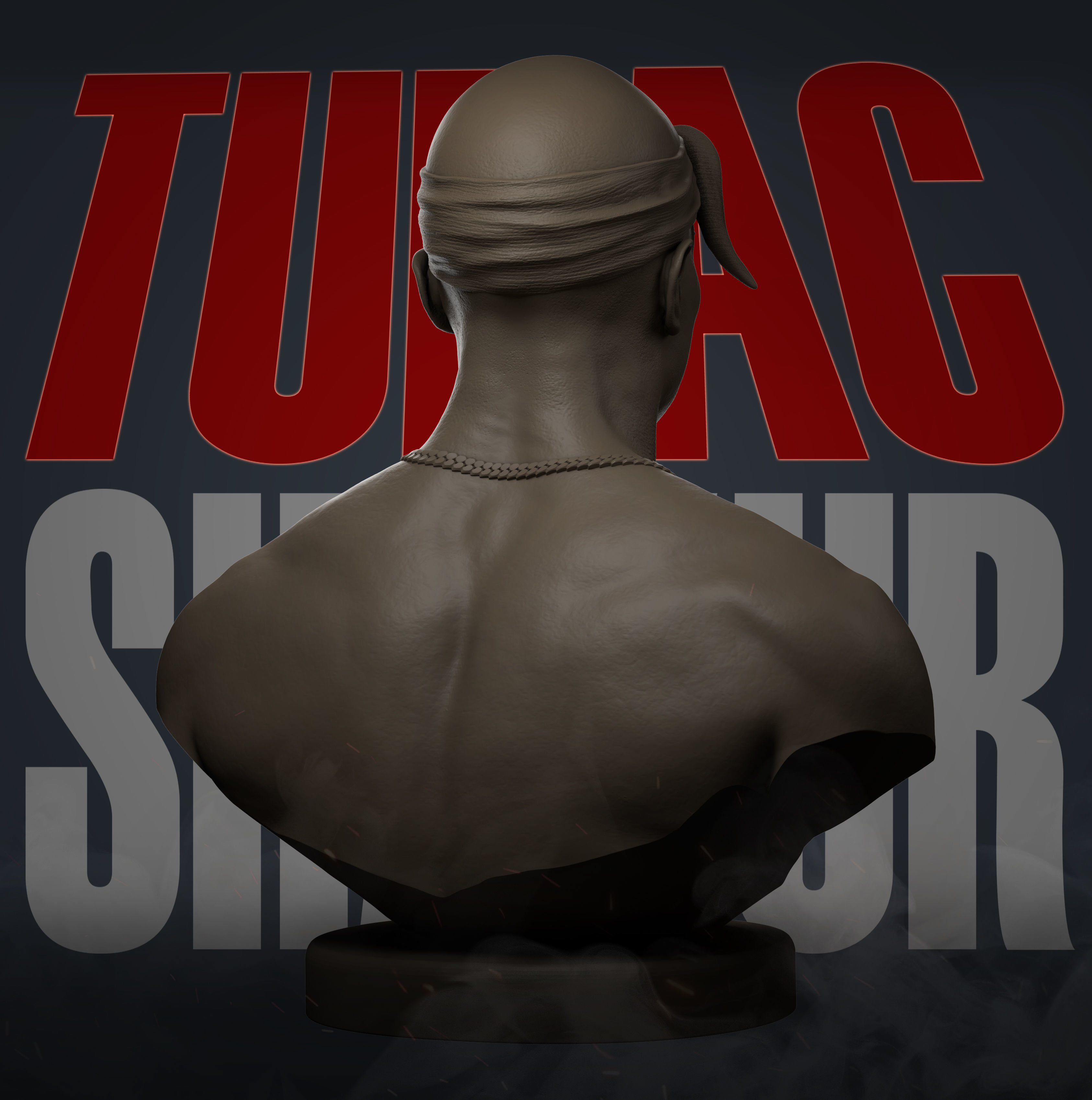 Tupac Shakur 3D print model_12