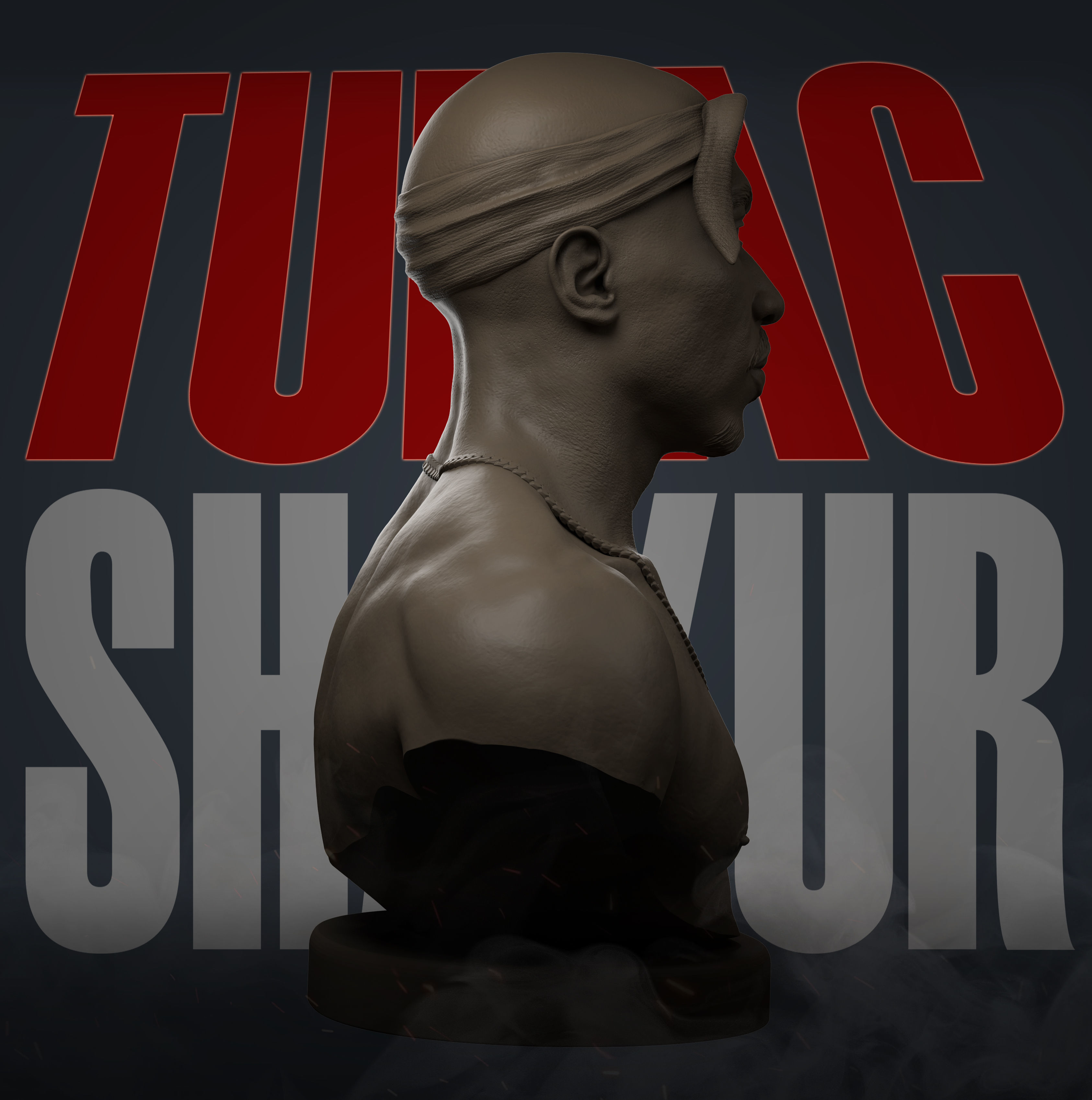 Tupac Shakur 3D print model_13