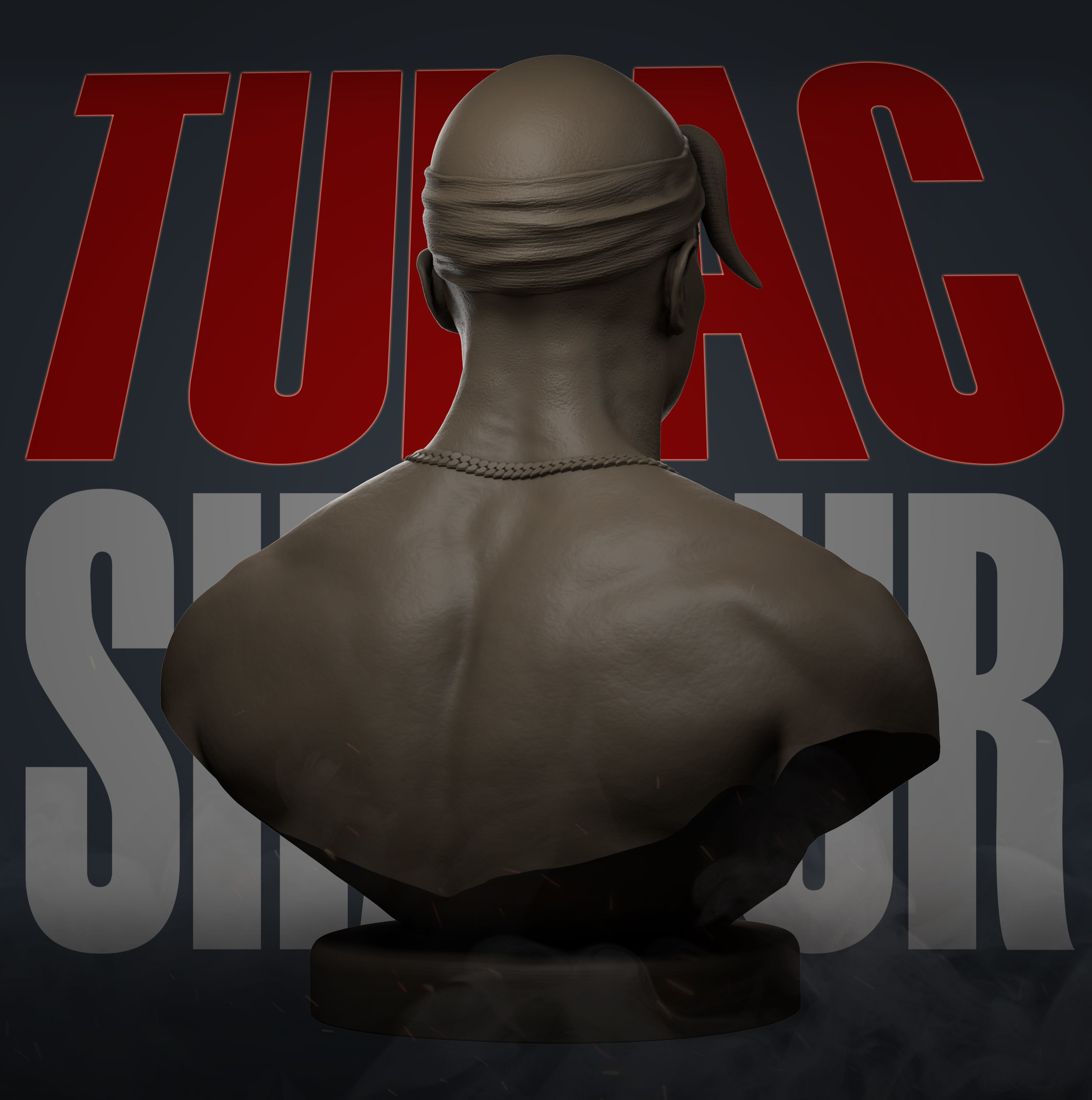 Tupac Shakur 3D print model_11