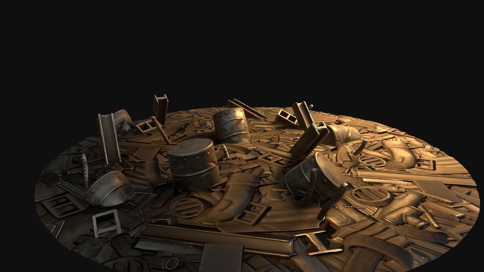 Stylized Junk Material And Models Low-poly 3D model_3