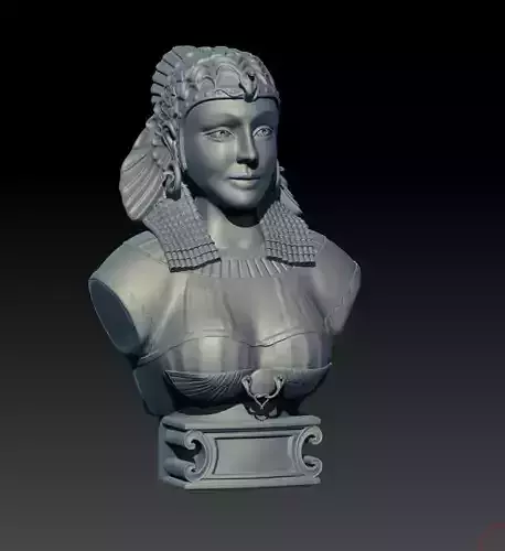  sculpture  Cleopatra  for printing and casting in metal 3D print model