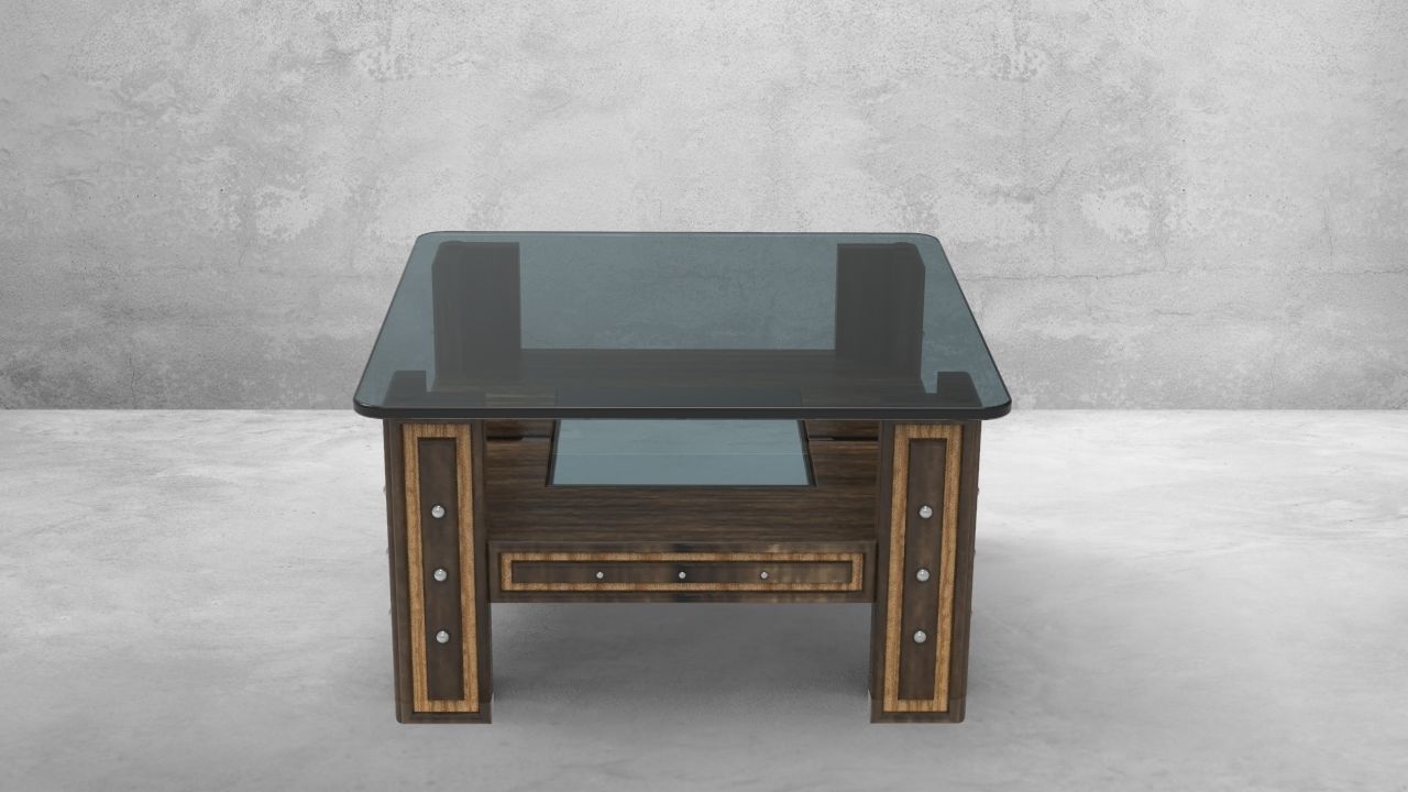 Table Furniture Design CAD Model Low-poly 3D model_1