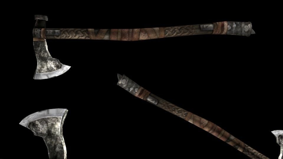 axe of viking Free 3D model_3