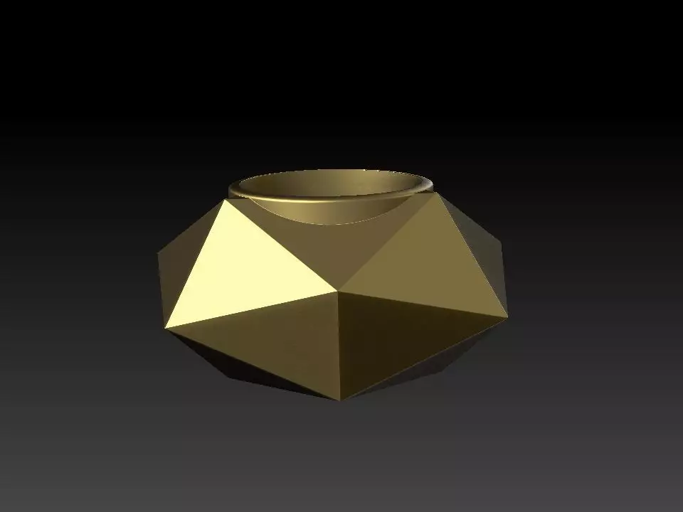 Polyhedron plant pot 3D print model