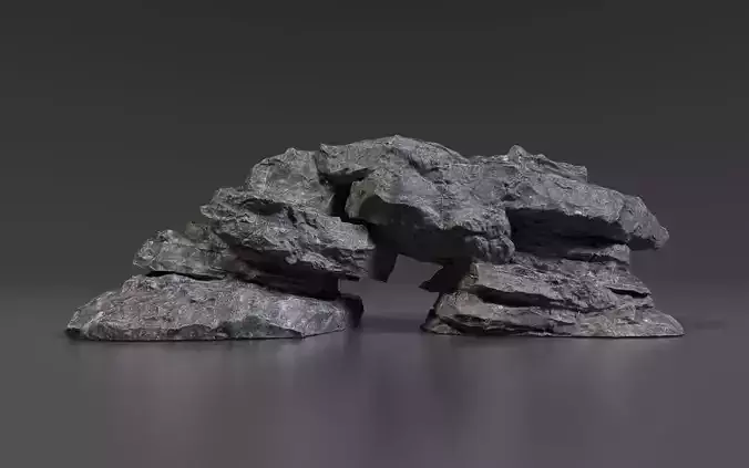 Cliff Rock 001 Low-poly 3D model