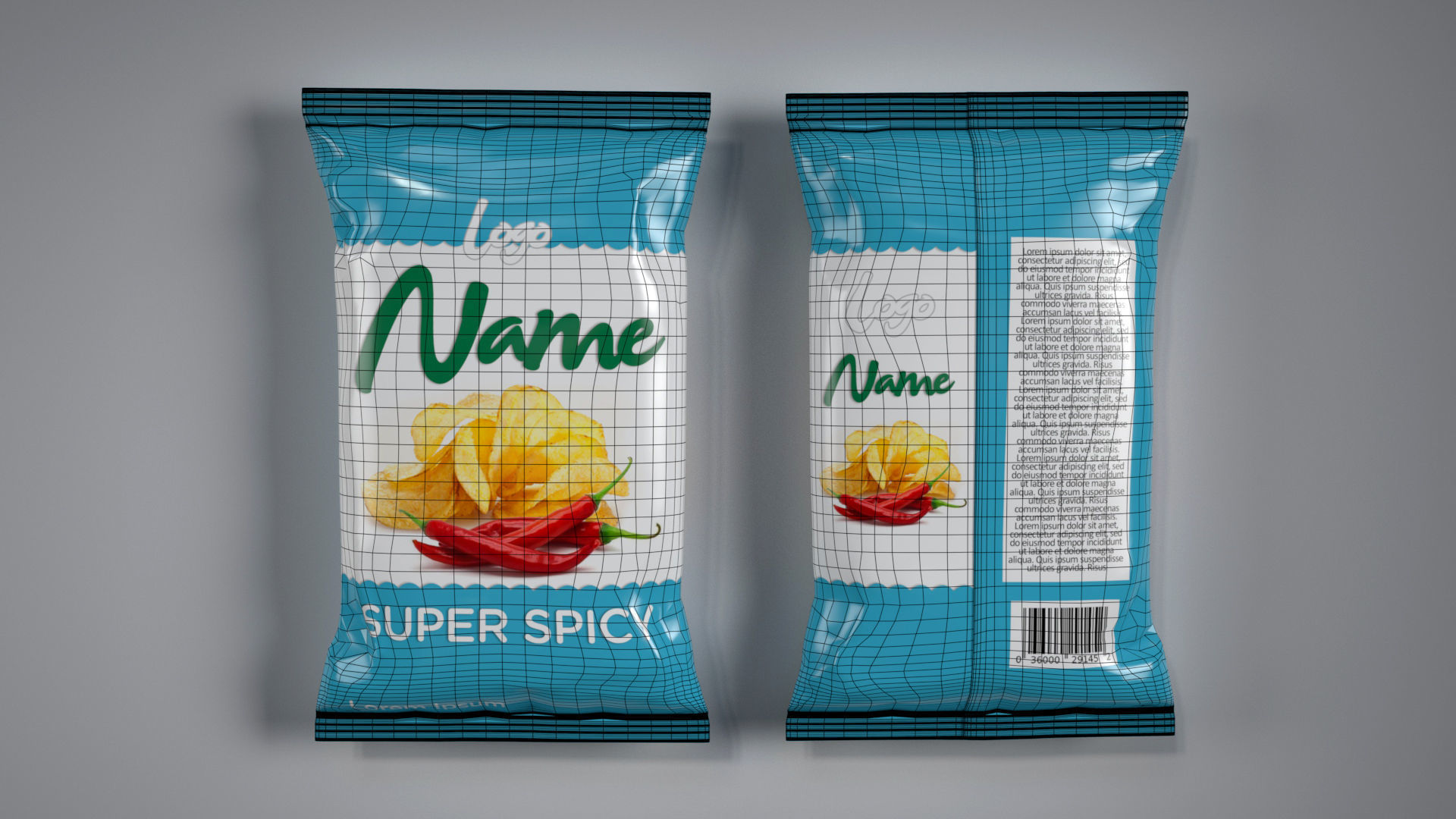 3D Food Packaging  Free 3D model_1
