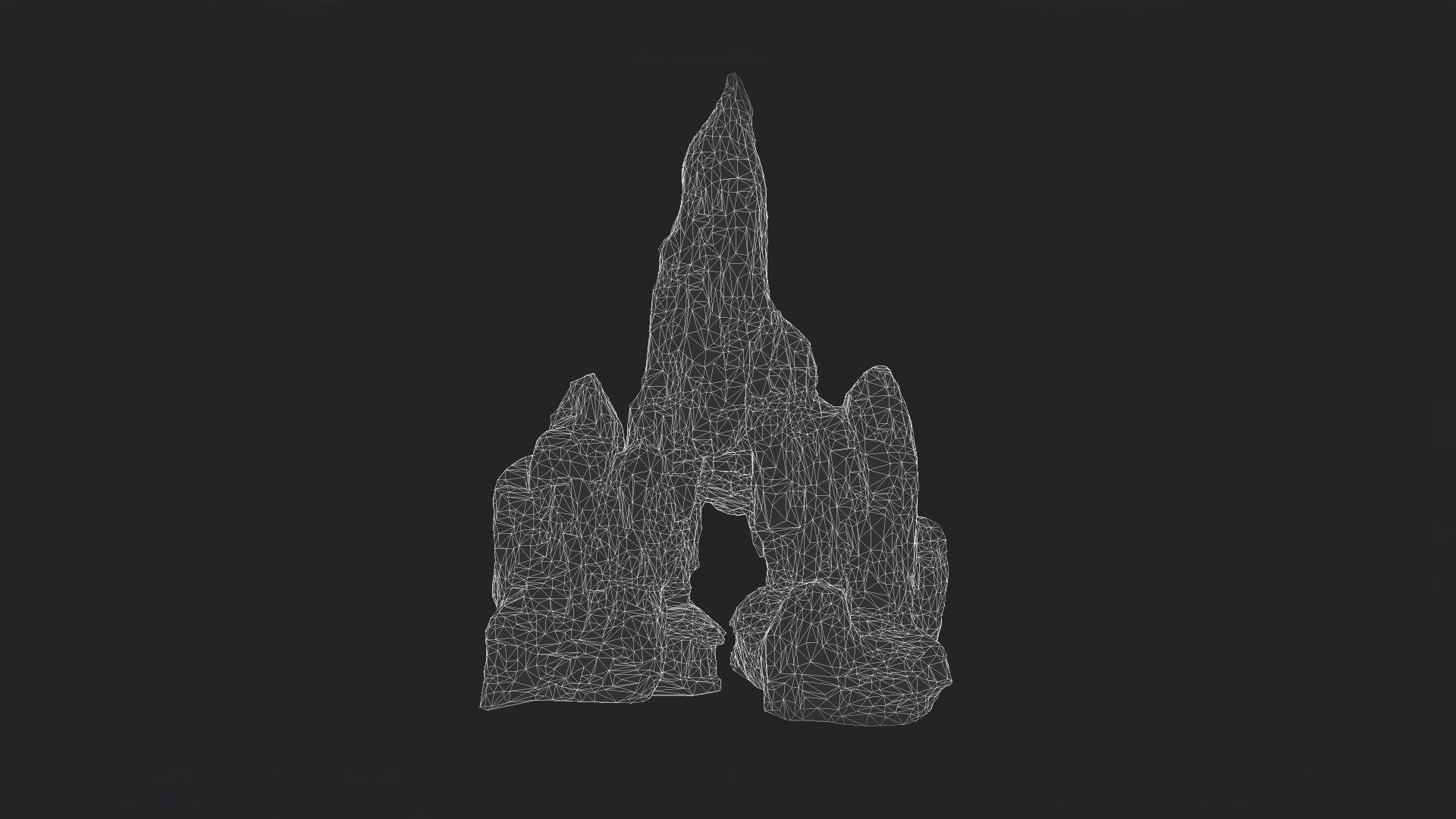 Cliff Rock 002 Low-poly 3D model_8