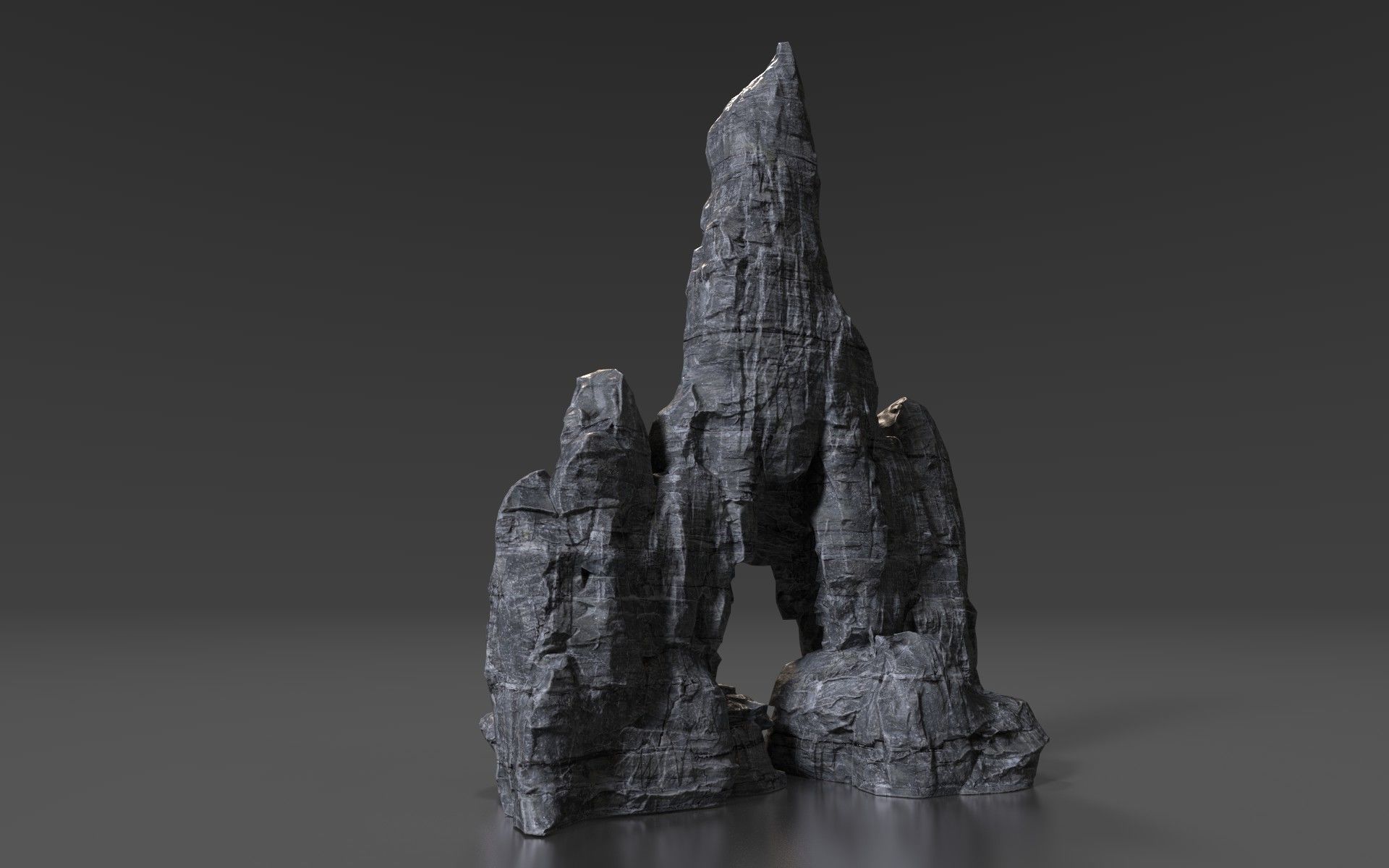 Cliff Rock 002 Low-poly 3D model_2