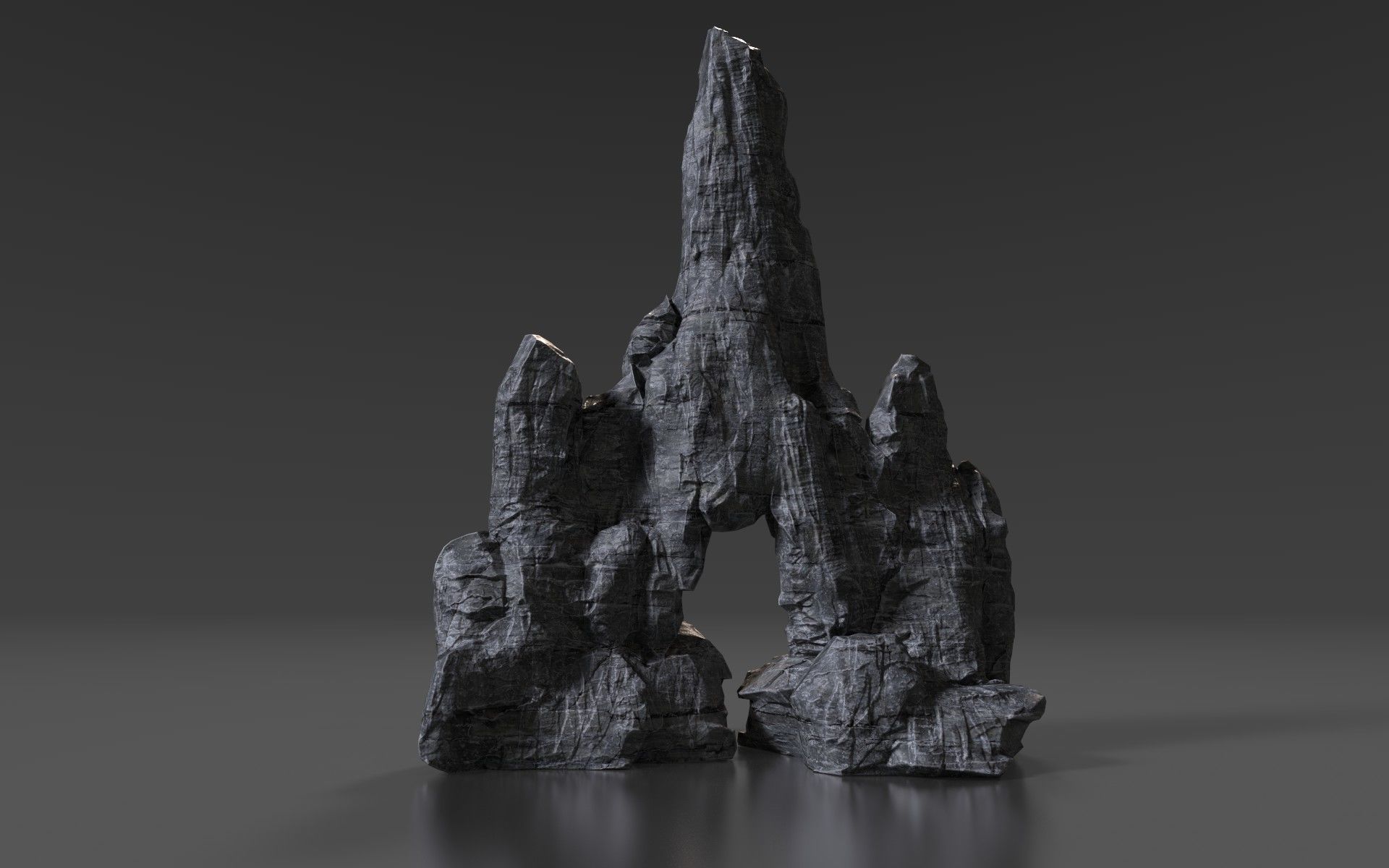 Cliff Rock 002 Low-poly 3D model_4
