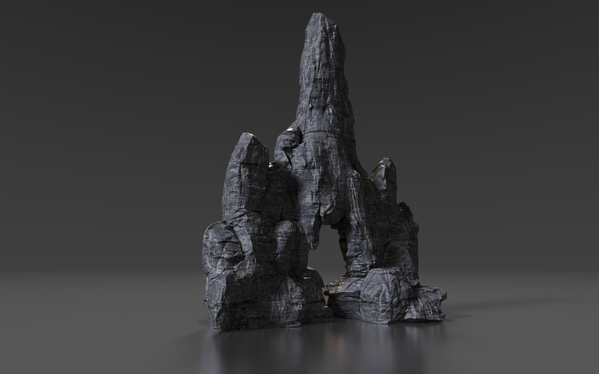 Cliff Rock 002 Low-poly 3D model_5