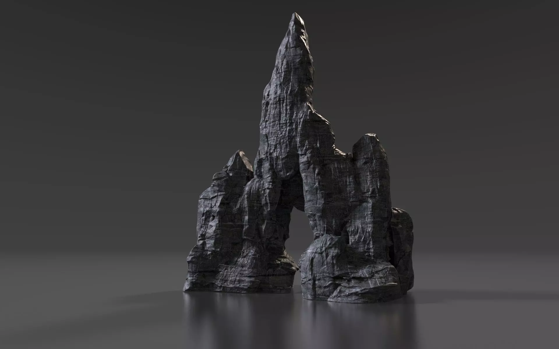 Cliff Rock 002 Low-poly 3D model_0